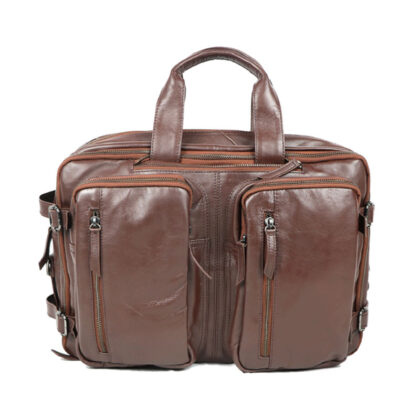 Shainpur Sn-B21 Multi Functional Dual Use Best Quality Leather Backpacks Laptop Bag