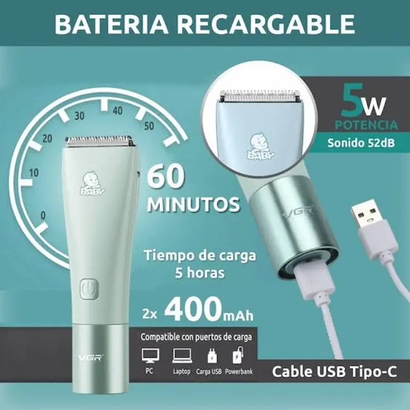 VGR V-153 Baby Hair Trimmer - Low Noise Ceramic Blades VGR V-153 Baby Hair Trimmer - Low Noise Ceramic Blades