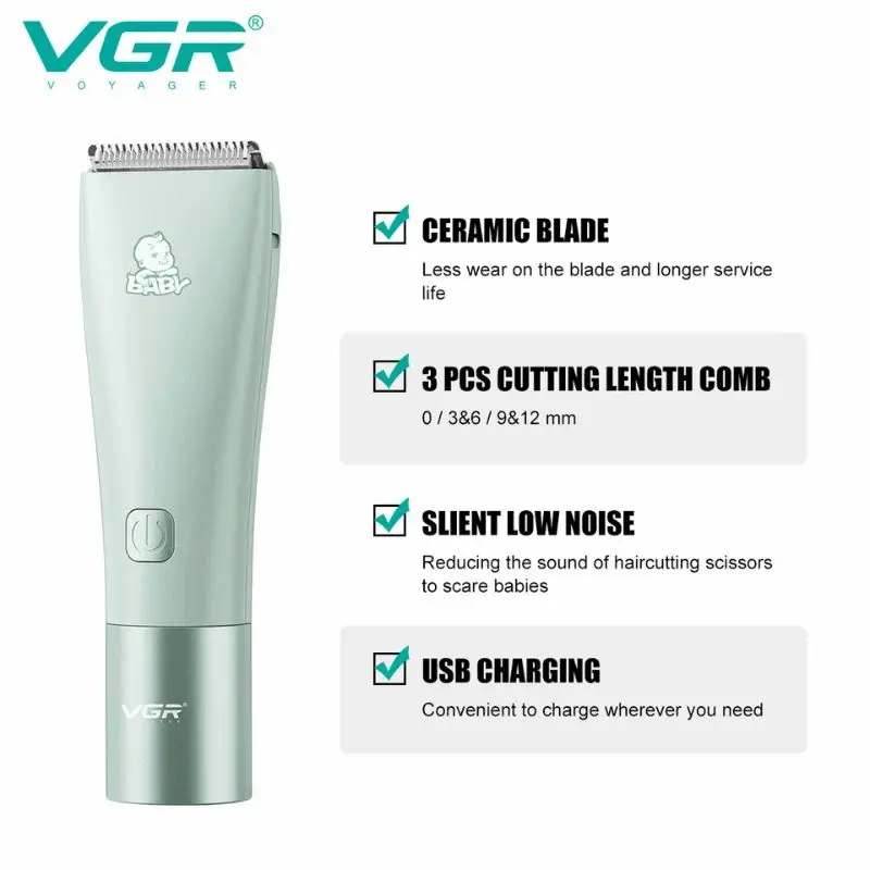 VGR V-153 Baby Hair Trimmer - Low Noise Ceramic Blades VGR V-153 Baby Hair Trimmer - Low Noise Ceramic Blades